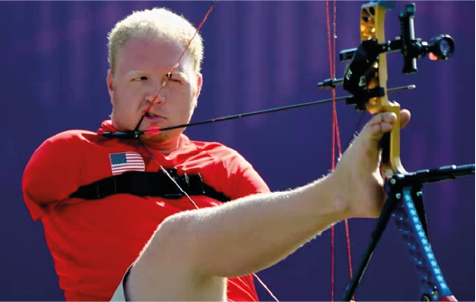 Matt Stutzman no tiro com arco nas Paralimpíadas Londres, 2012