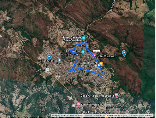 Figura 2: Rota de 5 km. Fonte: Elaborado pelo autor (2022)